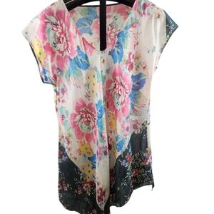 *Like New* Johnny Was Kitch Silk Floral Tunic